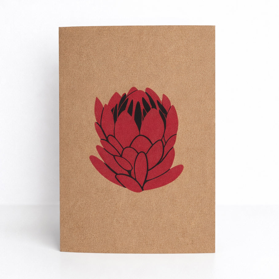 Bold Kraft Blooms Greeting Cards