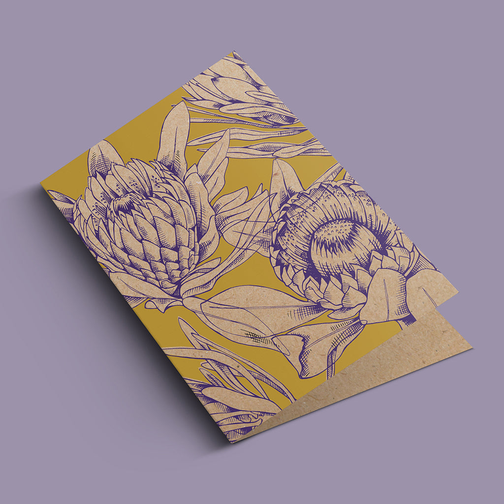 Ochre Bloom Greeting Card